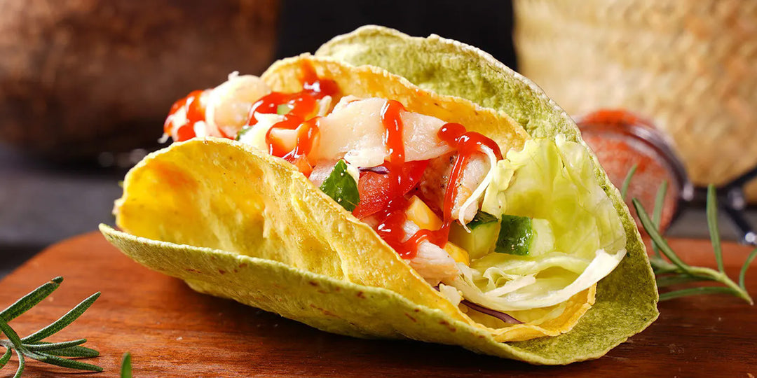 Fisch-tacos mit panko-kruste