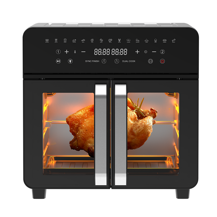 Dual Zone Heißluftfritteuse AFTO-2301DT 23L Schwarz