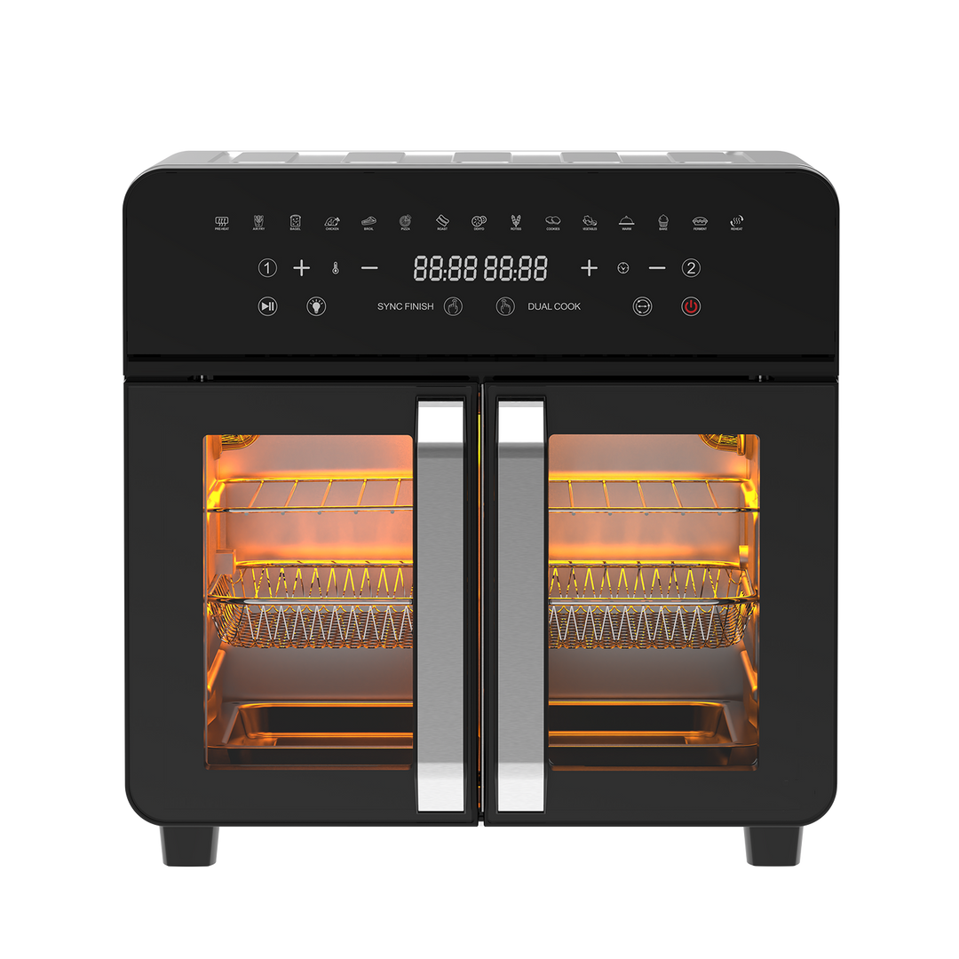 Dual Zone Heißluftfritteuse AFTO-2301DT 23L Schwarz