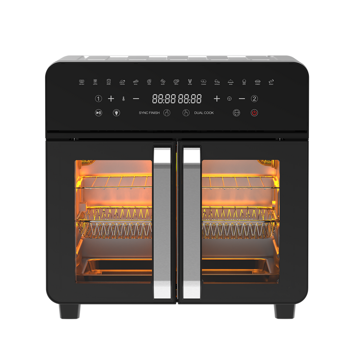 Dual Zone Heißluftfritteuse AFTO-2301DT 23L Schwarz