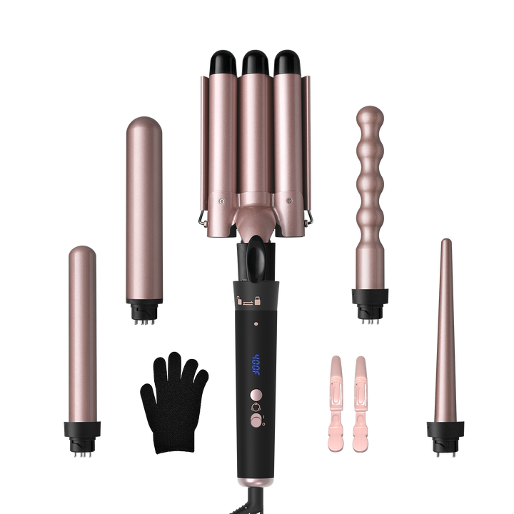 Lockenstäbe 5 in 1 Set, Rosa