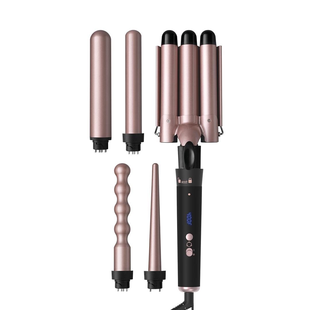 Lockenstäbe 5 in 1 Set, Rosa