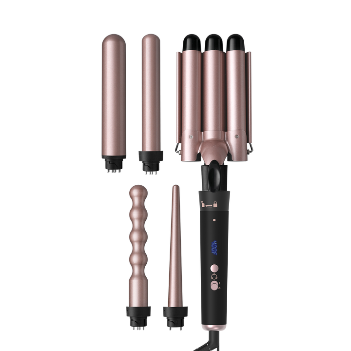 Lockenstäbe 5 in 1 Set, Rosa