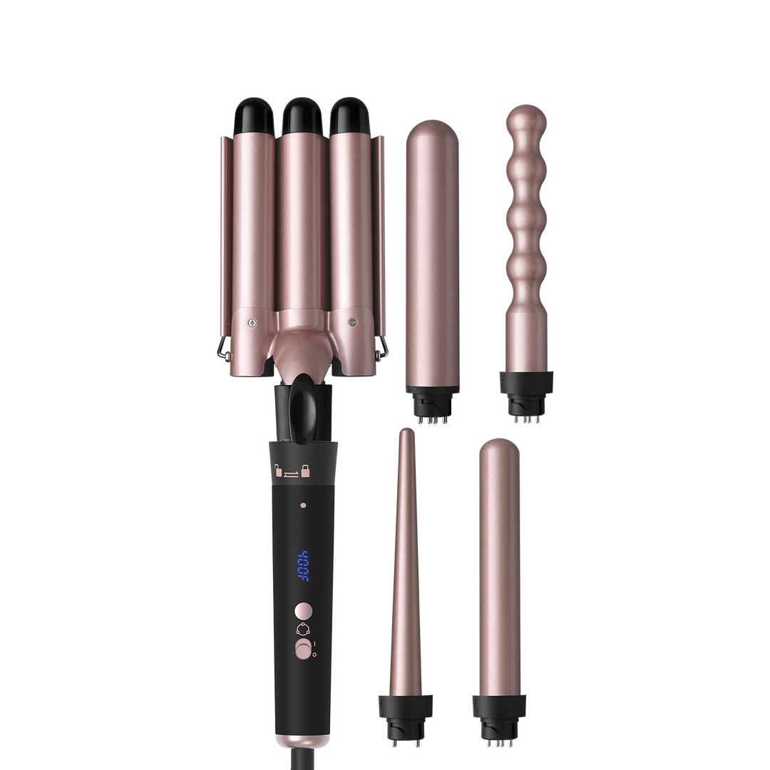 Lockenstäbe 5 in 1 Set, Rosa