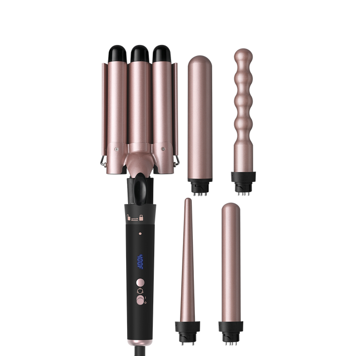 Lockenstäbe 5 in 1 Set, Rosa