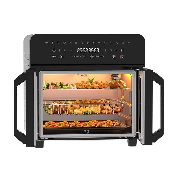 Dual Zone Heißluftfritteuse AFTO-2301DT 23L Schwarz
