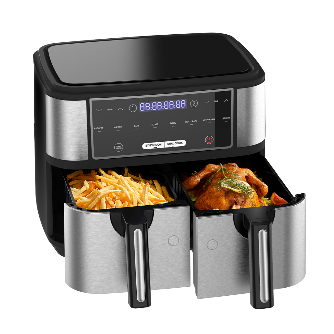 Dual Zone Heißluftfritteuse KDF-5515DTW 10L 2600W