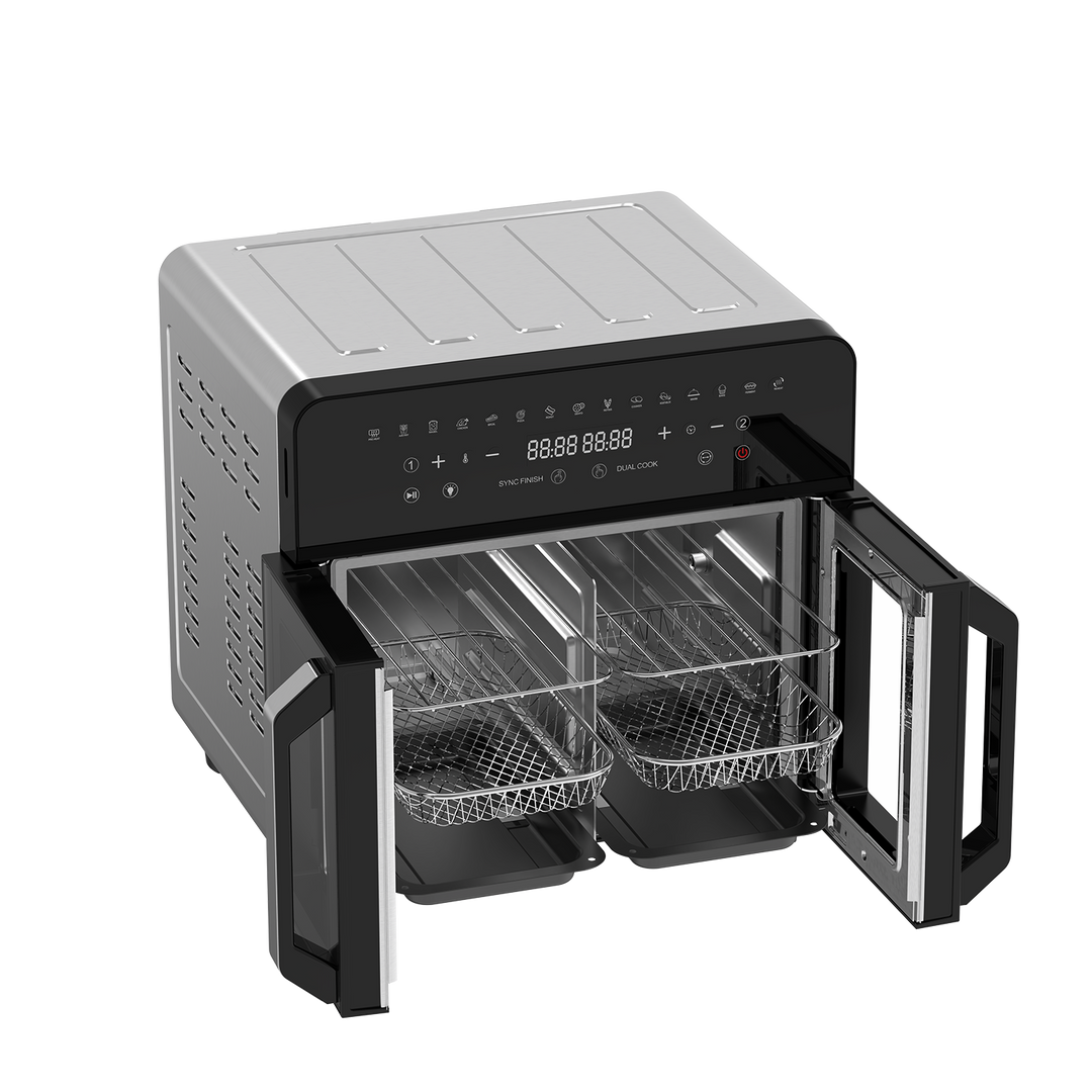 Dual Zone Heißluftfritteuse AFTO-2301DT 23L Schwarz