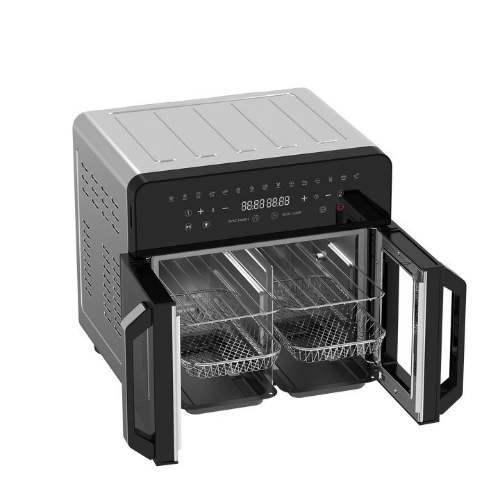 Dual Zone Heißluftfritteuse AFTO-2301DT 23L Schwarz